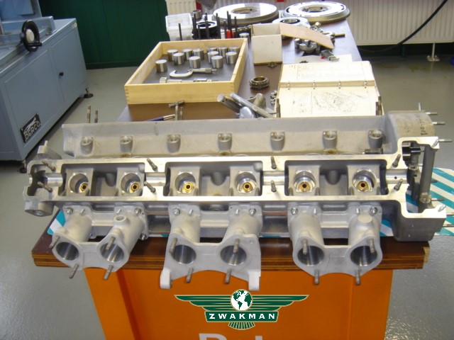 Aston Martin cylinder head and inlet manifolds.