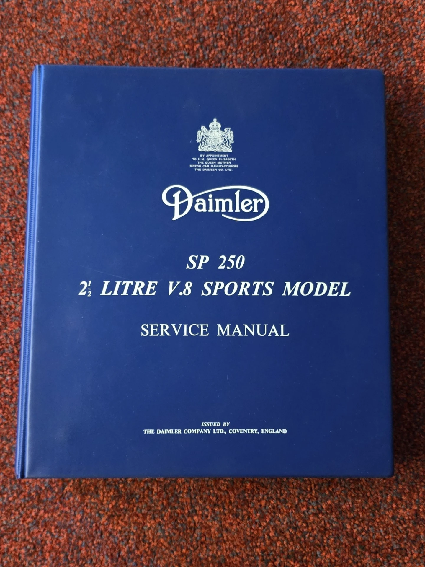 Daimler SP250 Service Manual&nbsp;