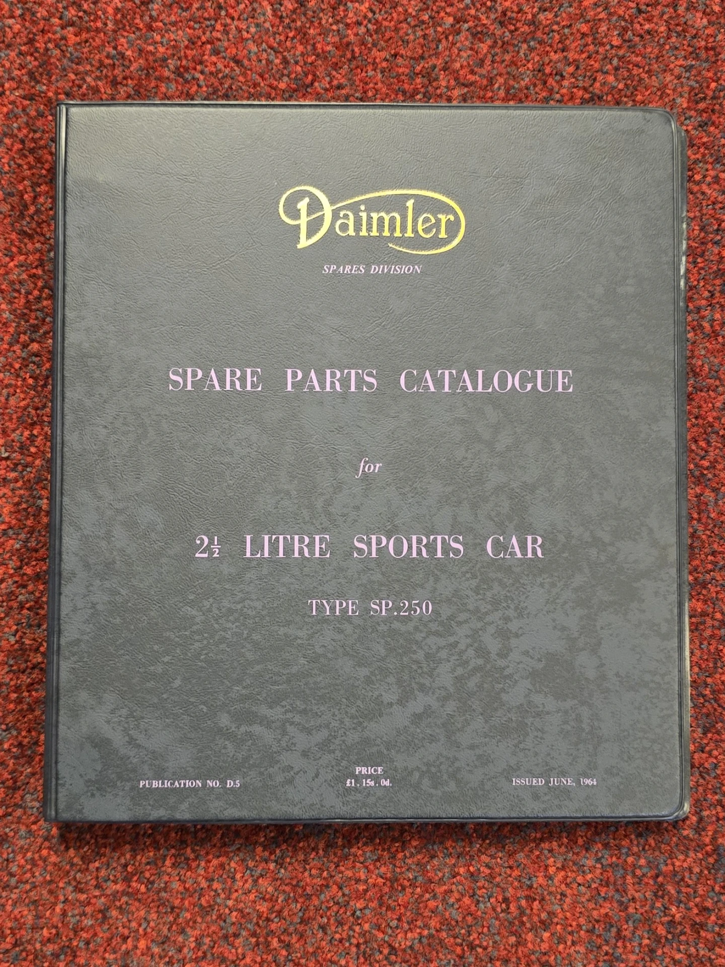 Daimler SP250 Spare Parts Catalogue