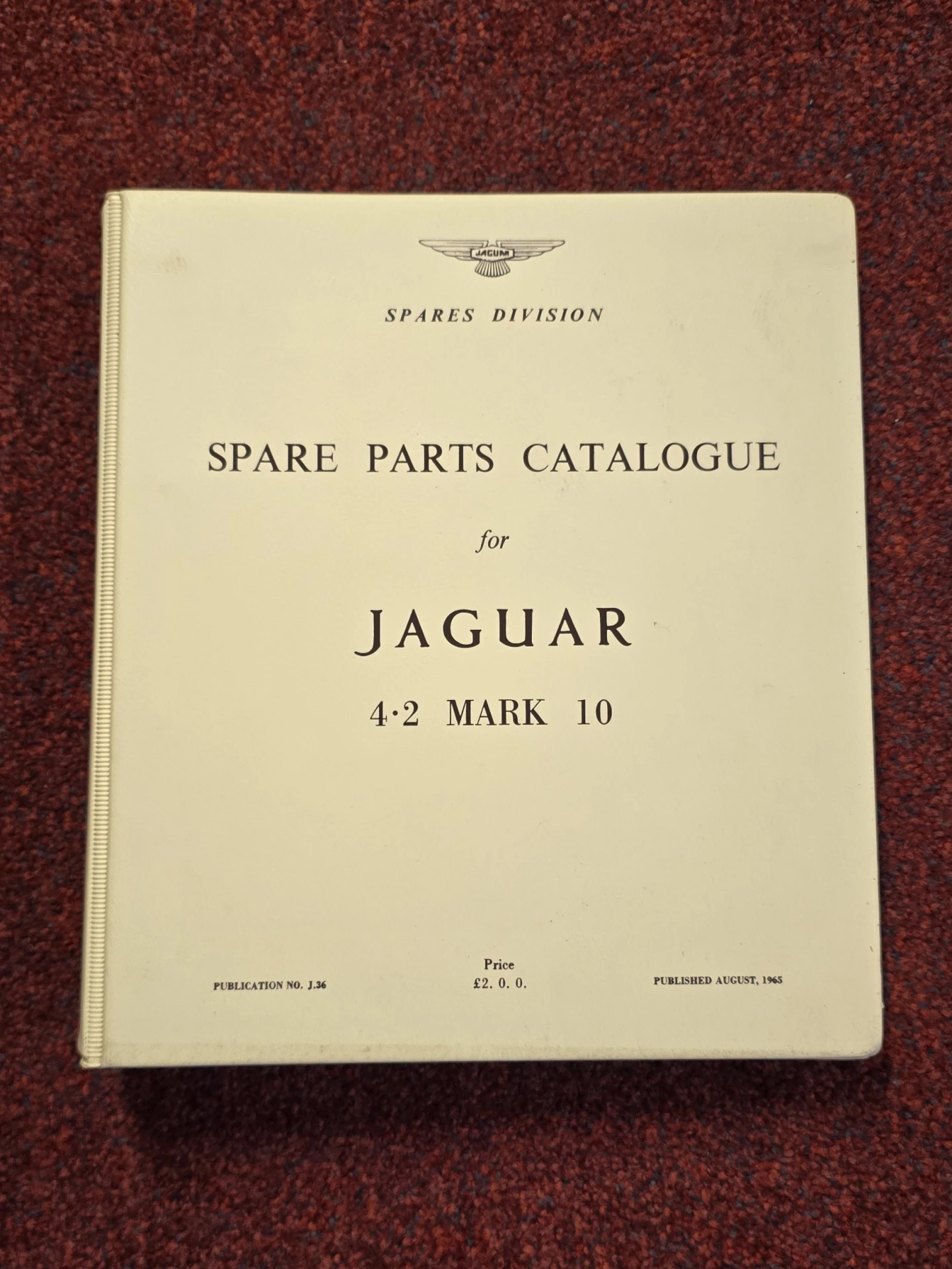 Jaguar Mark 10 4.2 Litr Spare Parts Catalogue