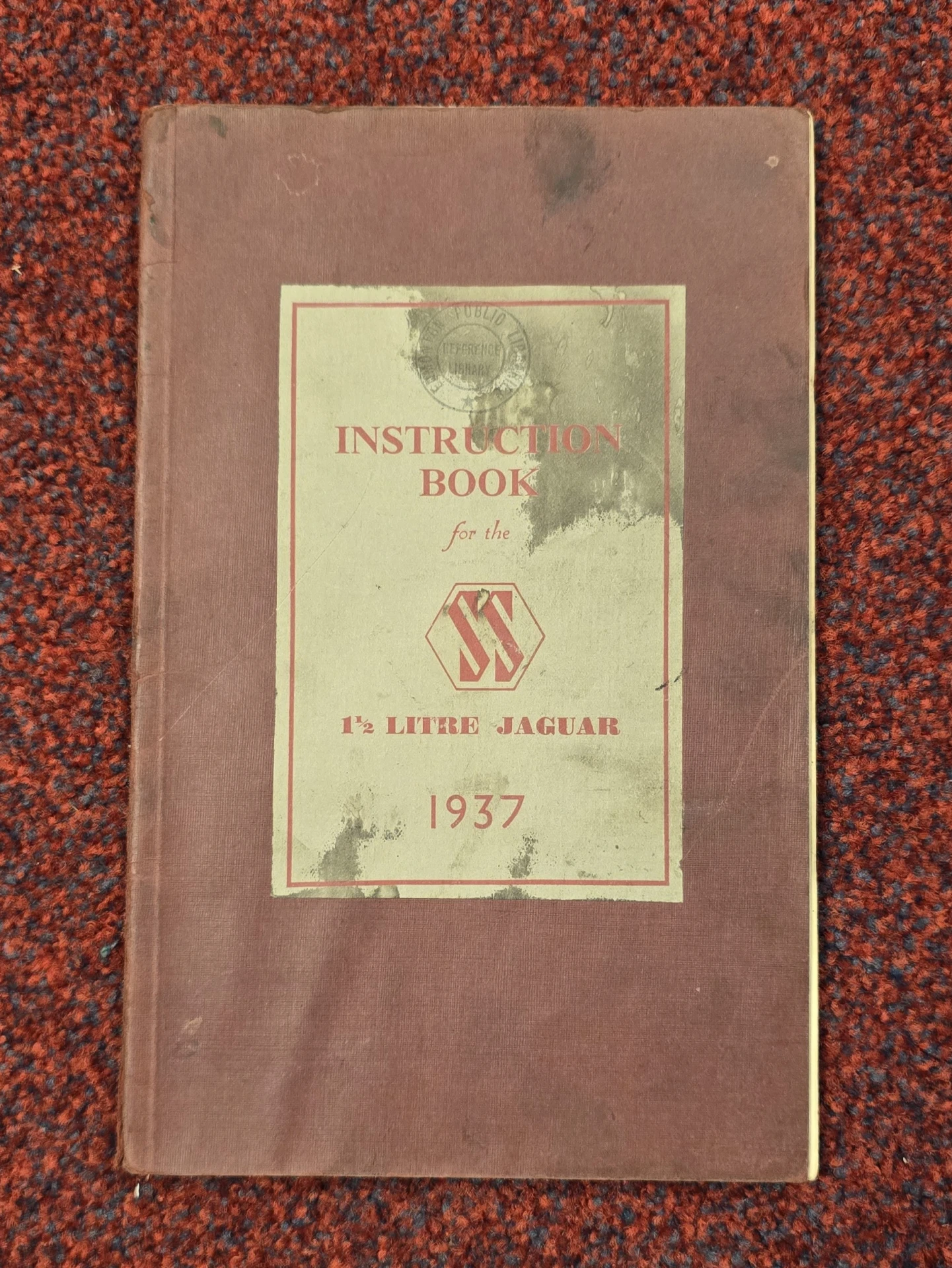 Jaguar SS 1.5 Litre Instrucion book 1937