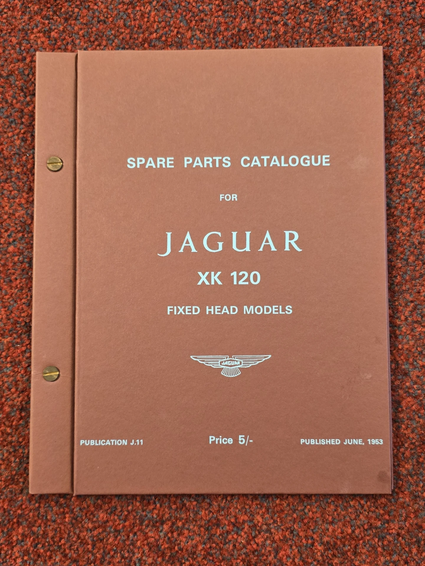Jaguar XK120 Fixed Head Spare parts Catalogue
